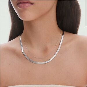 Mejuri Bold Herringbone Chain Necklace in Sterling Silver
